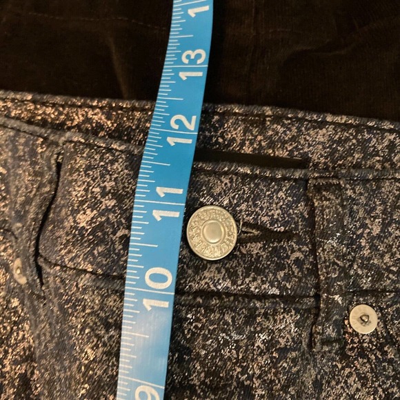 Express Jeans Pants Womens 2P Silver Metallic Coated Super High Rise Slim Ankle - Picture 10 of 11